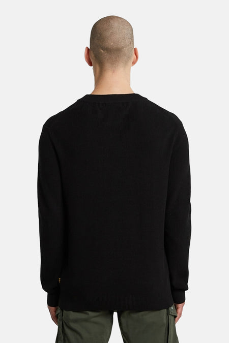 Pull met ronde hals - zwart