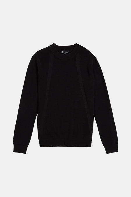 Pull met ronde hals - zwart