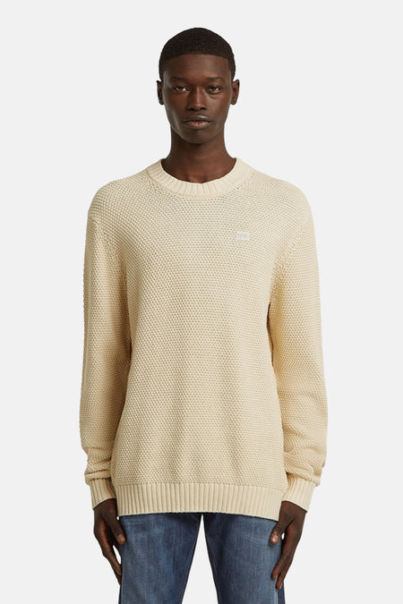 Pull met ronde hals - ecru