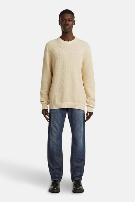 Pull met ronde hals - ecru