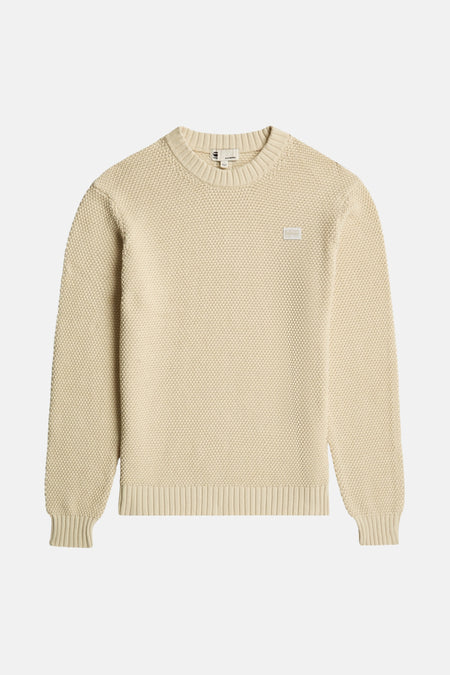 Pull met ronde hals - ecru