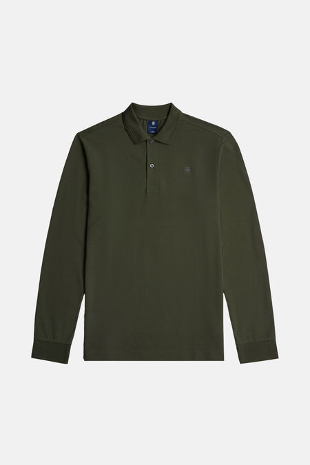 Polo met lange mouwen - groen