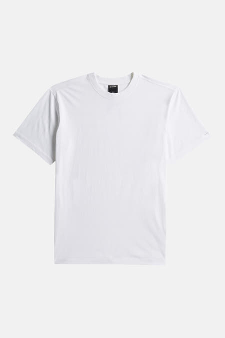 Wit T-shirt met korte mouwen van G-Star RAW, effen van kleur en met een ronde hals.