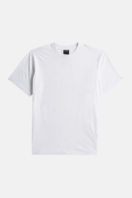Wit T-shirt met korte mouwen van G-Star RAW, effen van kleur en met een ronde hals.