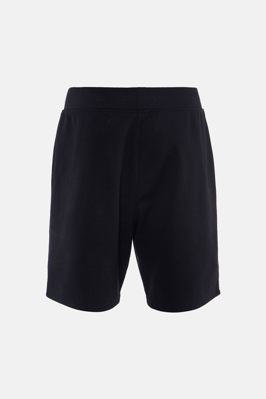 Short noir G-Star RAW à structure gaufrée et taille élastique, vue de face.