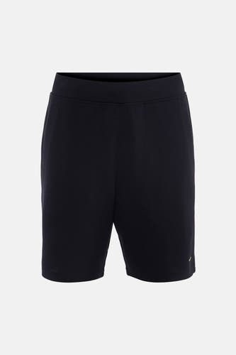 Short noir G-Star RAW à texture gaufrée, taille côtelée et petit logo sur la jambe droite.