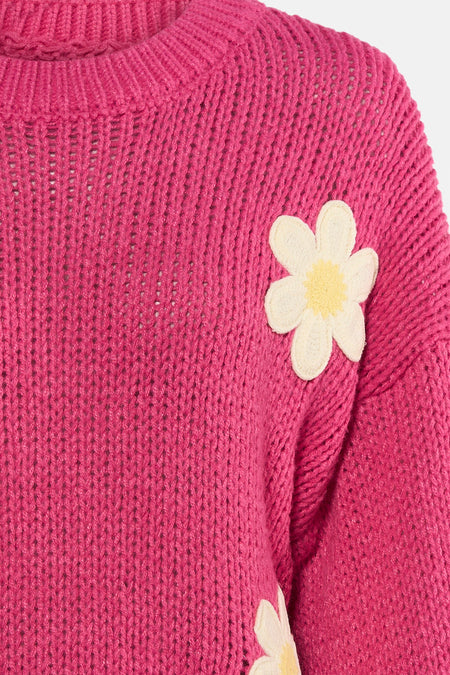 Pull à col rond - rose