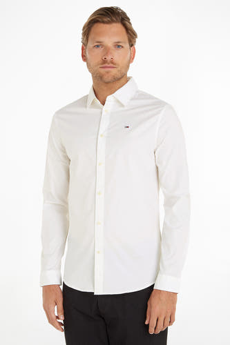 Chemise blanche à manches longues de TOMMY JEANS, vue de dos.