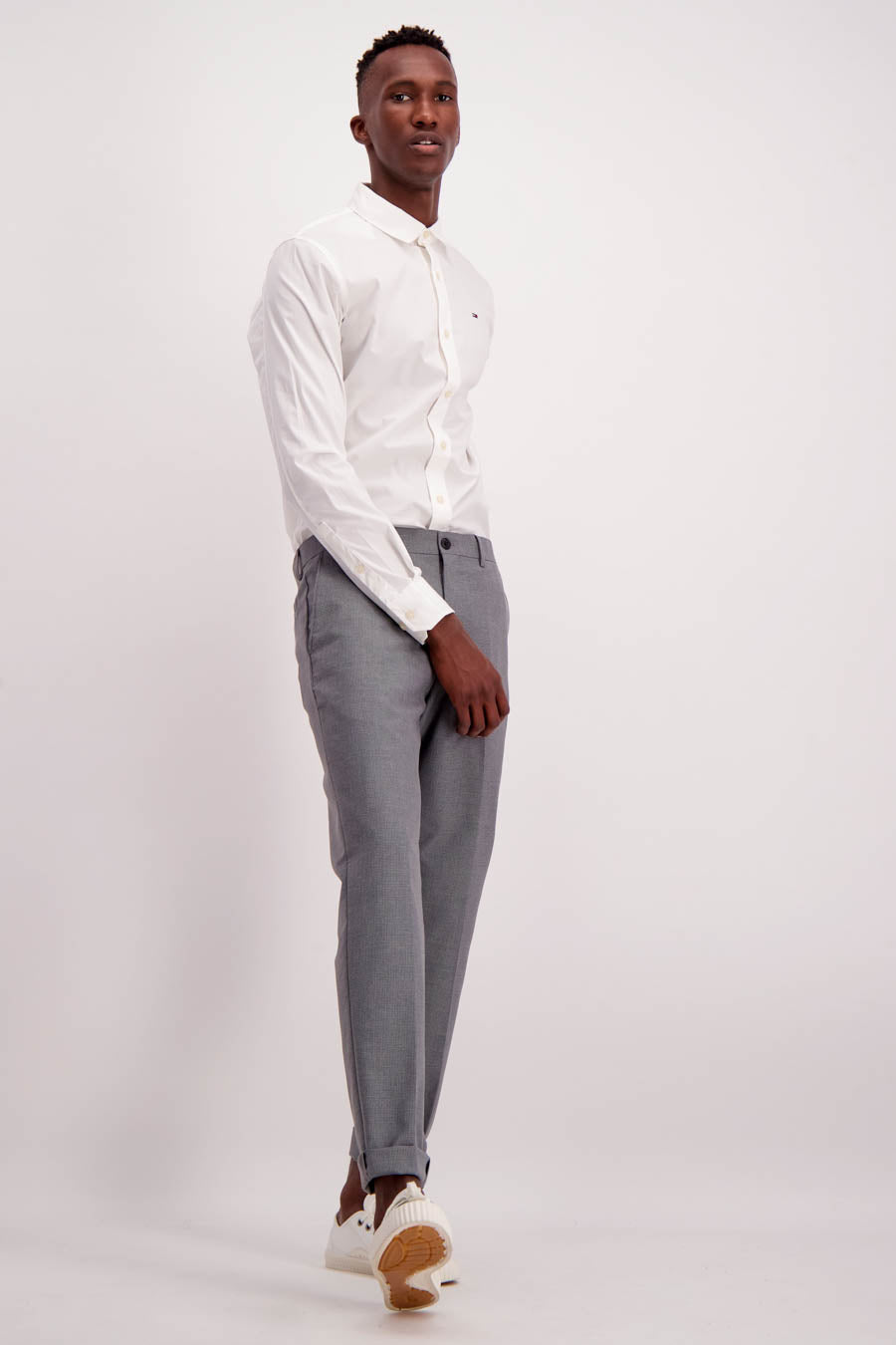 Chemise (manches longues) Blanc - TOMMY JEANS