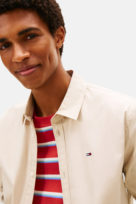 Chemise à manches longues - beige