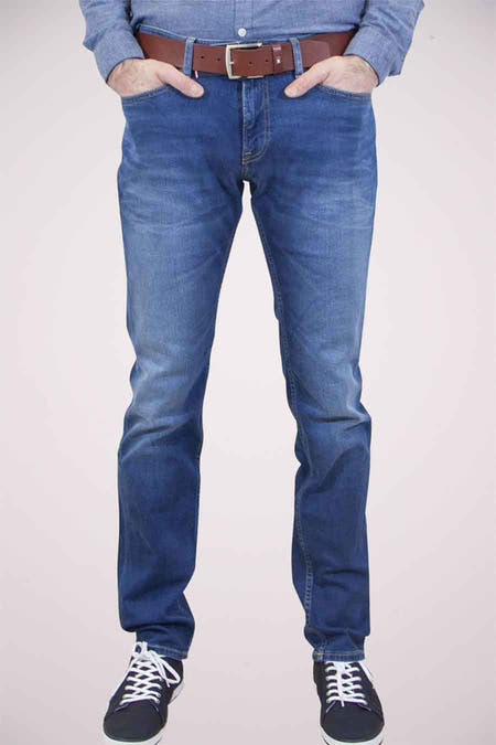 SCANTON - mid blue denim