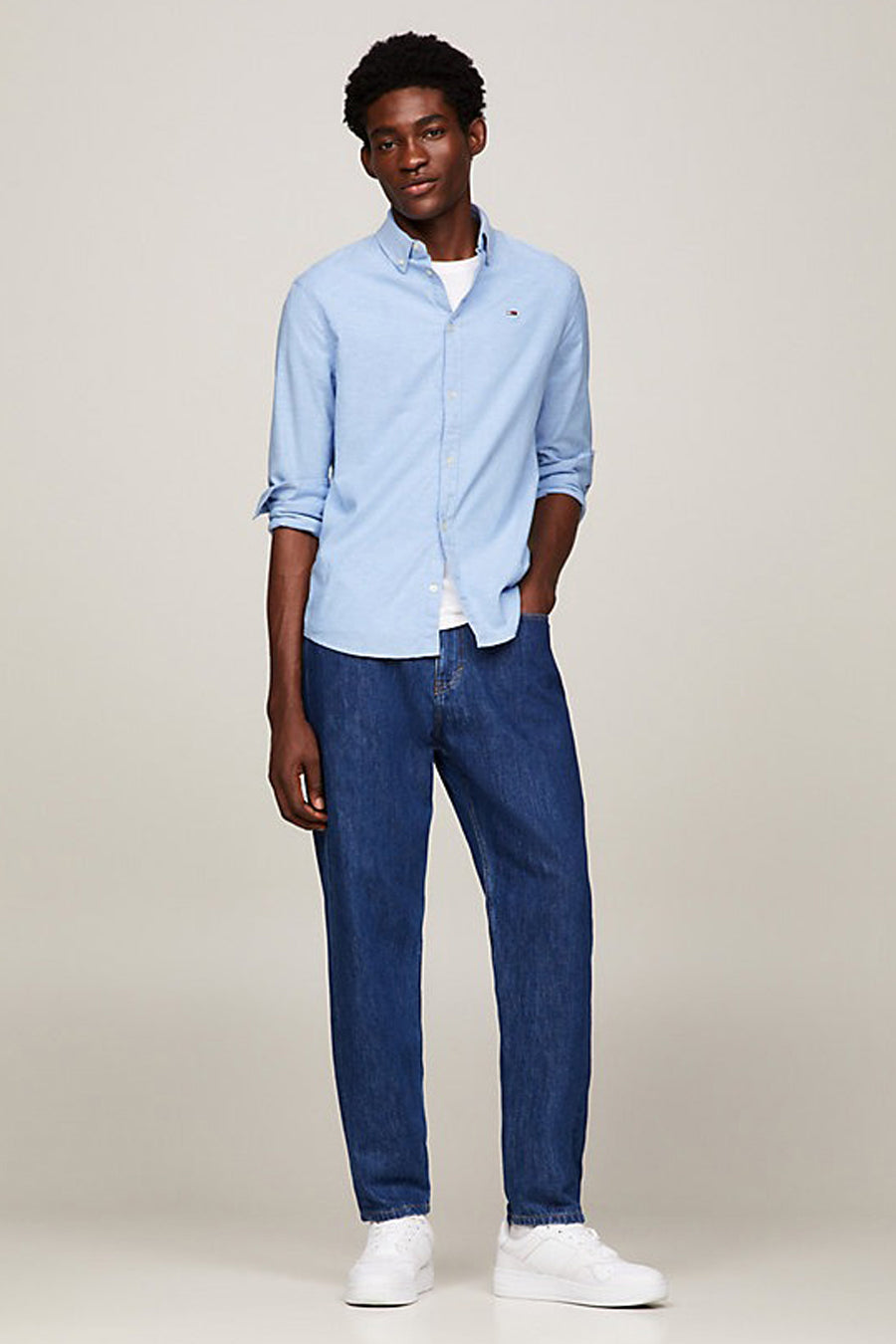 Chemise (manches longues) Bleu - TOMMY JEANS