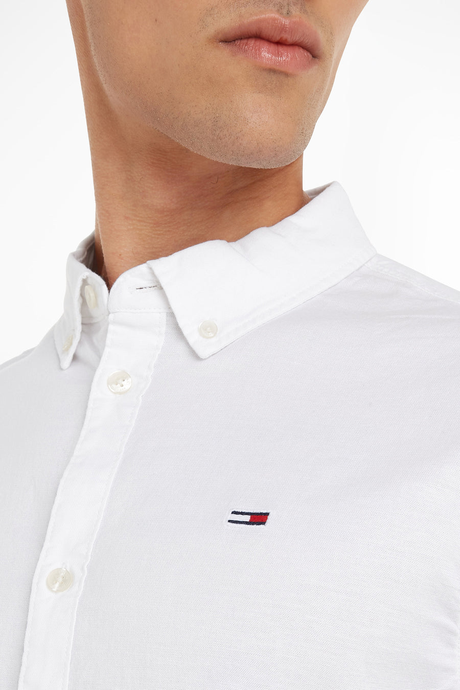 Chemise à manches longues - blanc - TOMMY JEANS