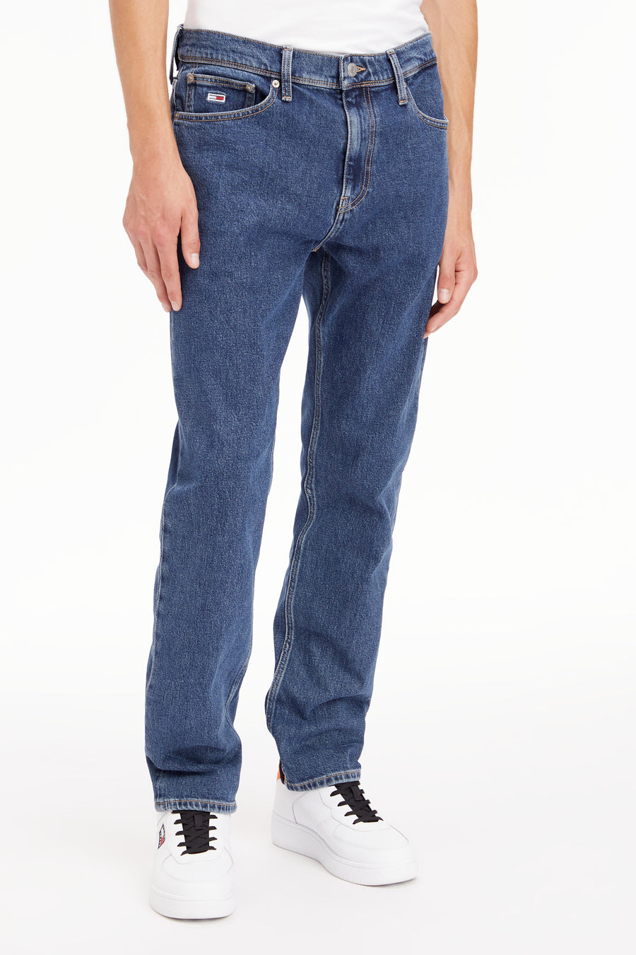 Straight jeans - mid blue denim