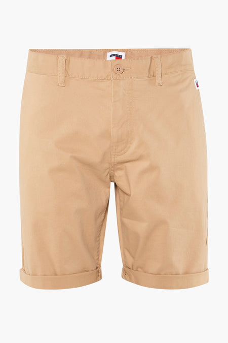 Khaki katoenen shorts van Tommy Hilfiger.