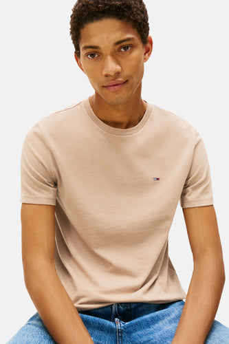 T-shirt met korte mouwen - beige - TOMMY JEANS