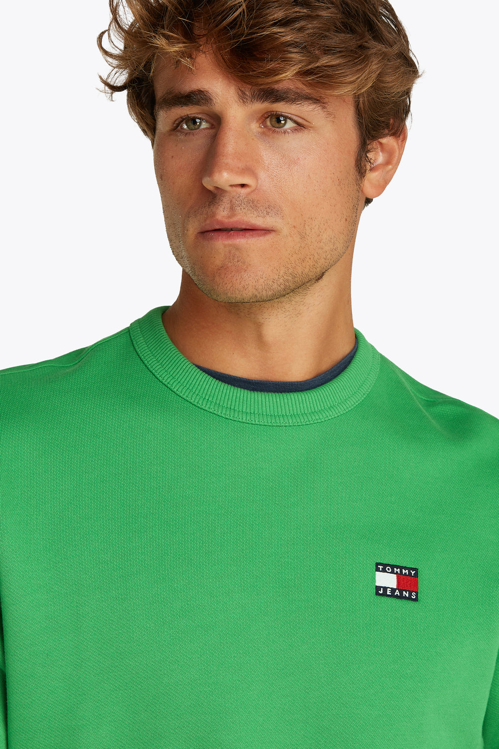 Sweat col O Vert - TOMMY JEANS