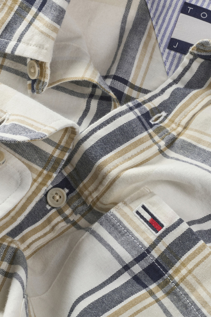 Chemise à manches longues - écru - TOMMY JEANS