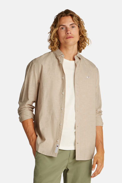 Chemise (manches longues) Beige - TOMMY JEANS