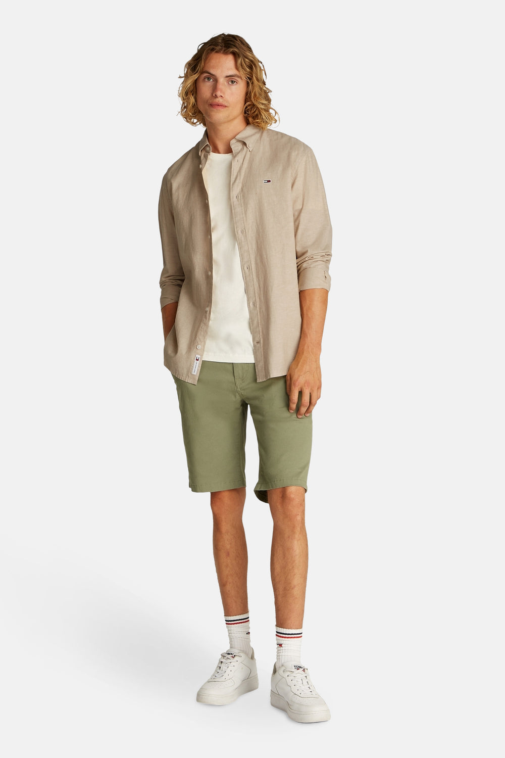 Chemise (manches longues) Beige - TOMMY JEANS