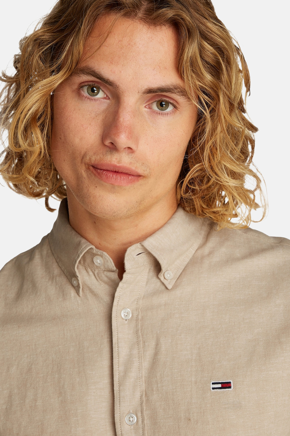Chemise (manches longues) Beige - TOMMY JEANS