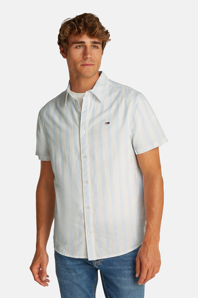 Chemise (manches courtes) Écru - TOMMY JEANS