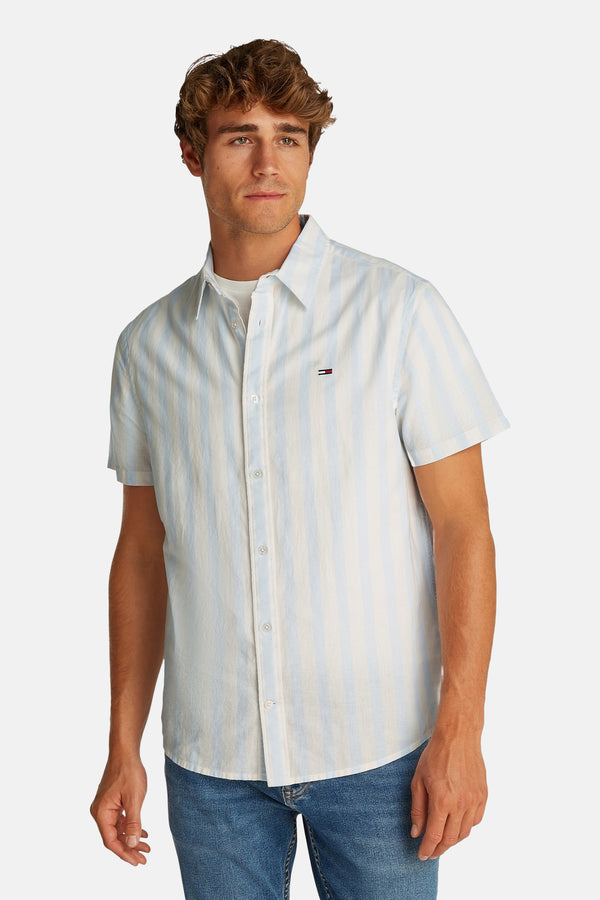 Chemise (manches courtes) Écru - TOMMY JEANS
