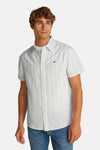 Chemise (manches courtes) Écru - TOMMY JEANS