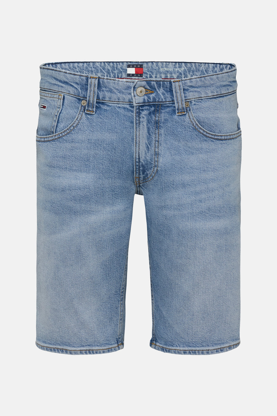 Jeansshort van lichtblauw denim van TOMMY JEANS, met een klassieke wassing en subtiele stiksels.
