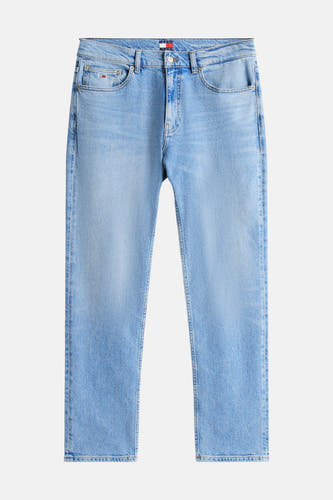Rechte lichtblauwe denim jeans van TOMMY JEANS, met klassieke zakken en subtiele stiksels.