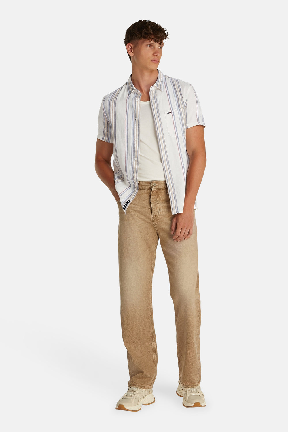 Chemise (manches courtes) Bleu - TOMMY JEANS