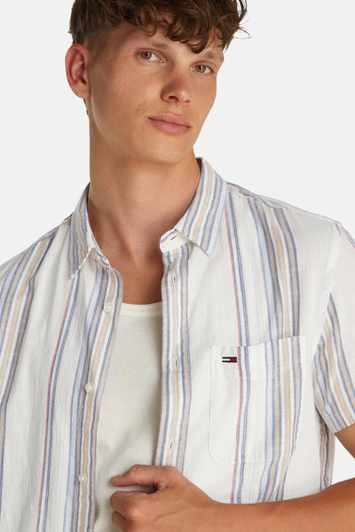 Chemise (manches courtes) Bleu - TOMMY JEANS