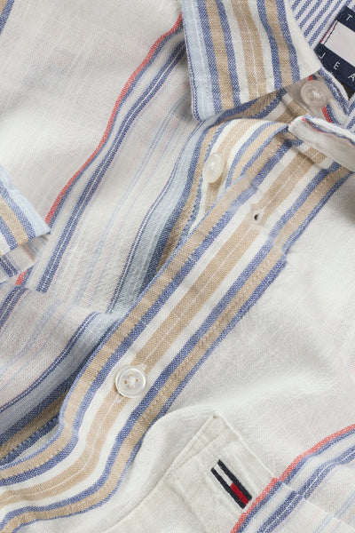 Chemise (manches courtes) Bleu - TOMMY JEANS