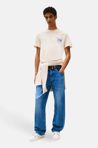 T-shirt à manches courtes - beige - TOMMY JEANS