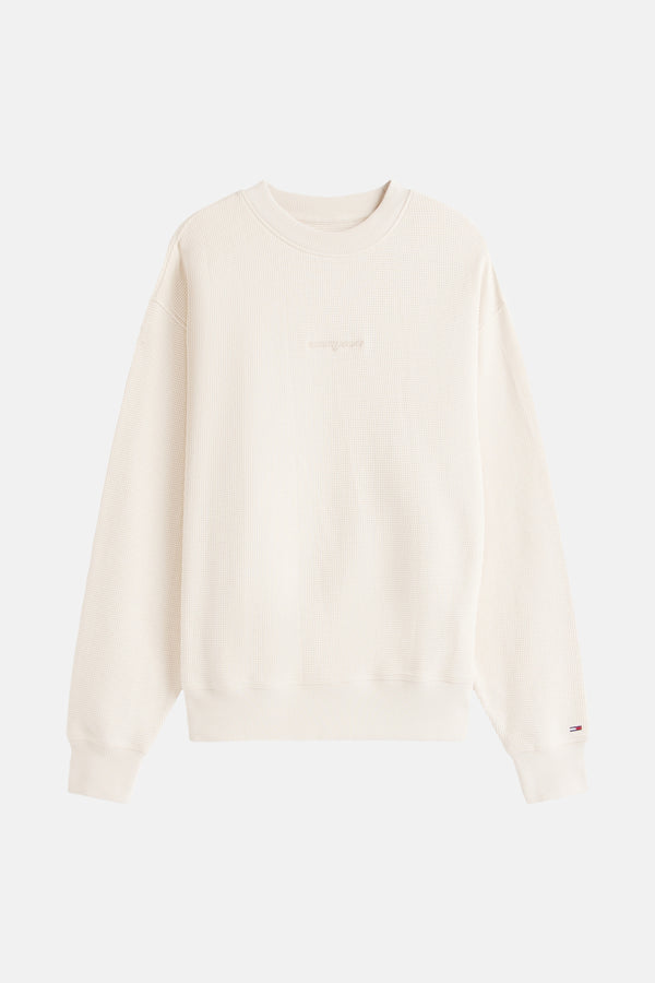 Sweater met ronde hals Beige - TOMMY JEANS