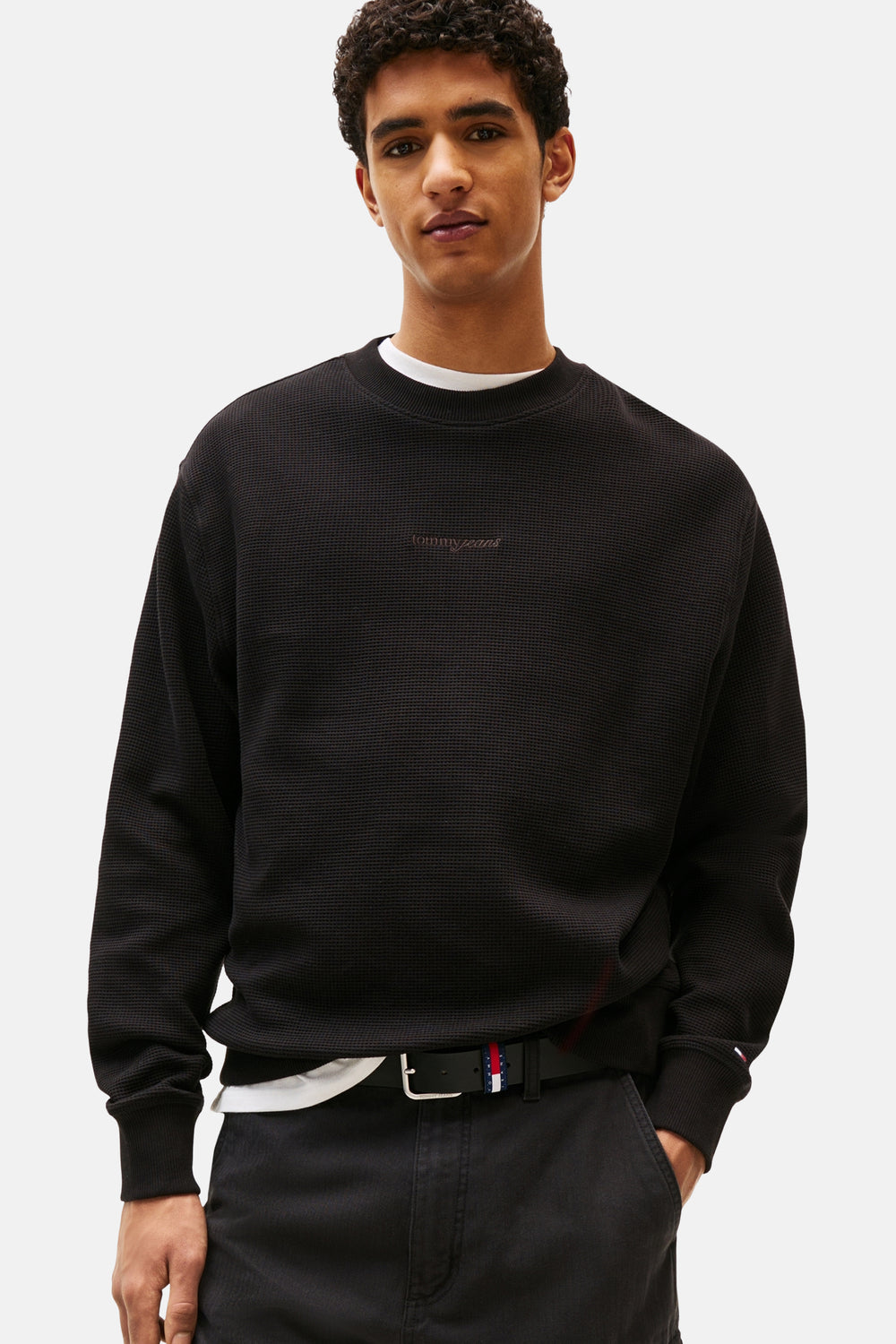 Sweater met ronde hals Zwart - TOMMY JEANS