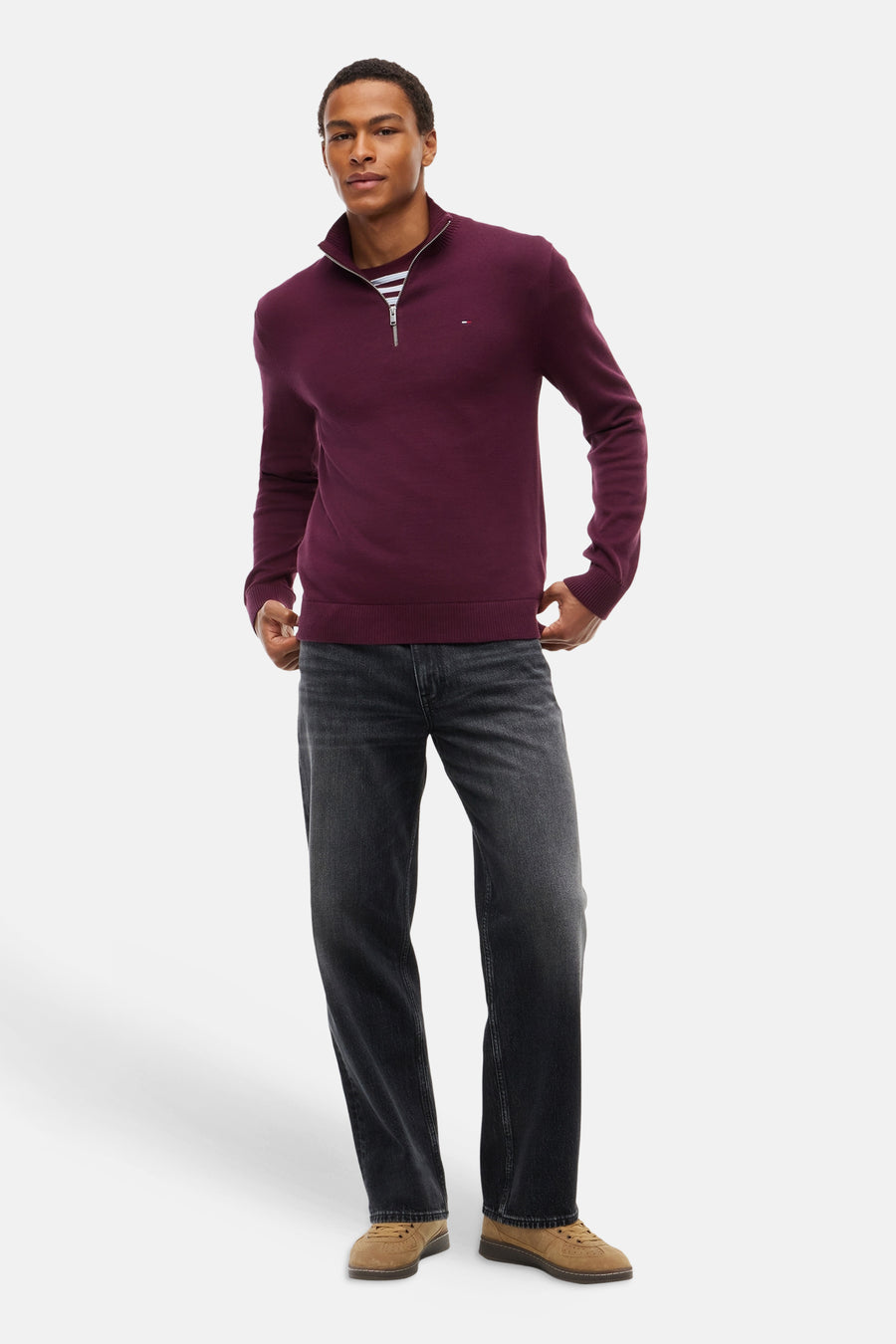 Pull met rolkraag - Bordeaux