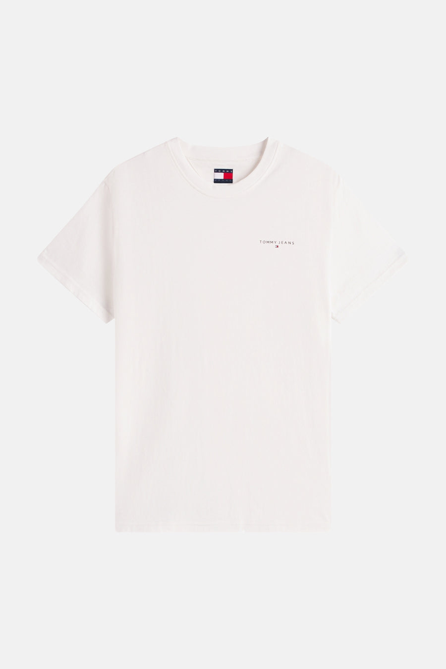 Wit T-shirt met korte mouwen van TOMMY JEANS, met logo op de borst.
