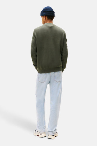 Pull col O vert - TOMMY JEANS