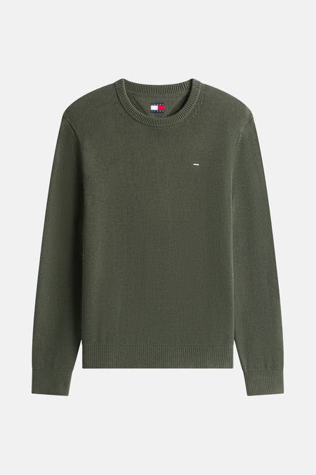 Pull col O vert - TOMMY JEANS