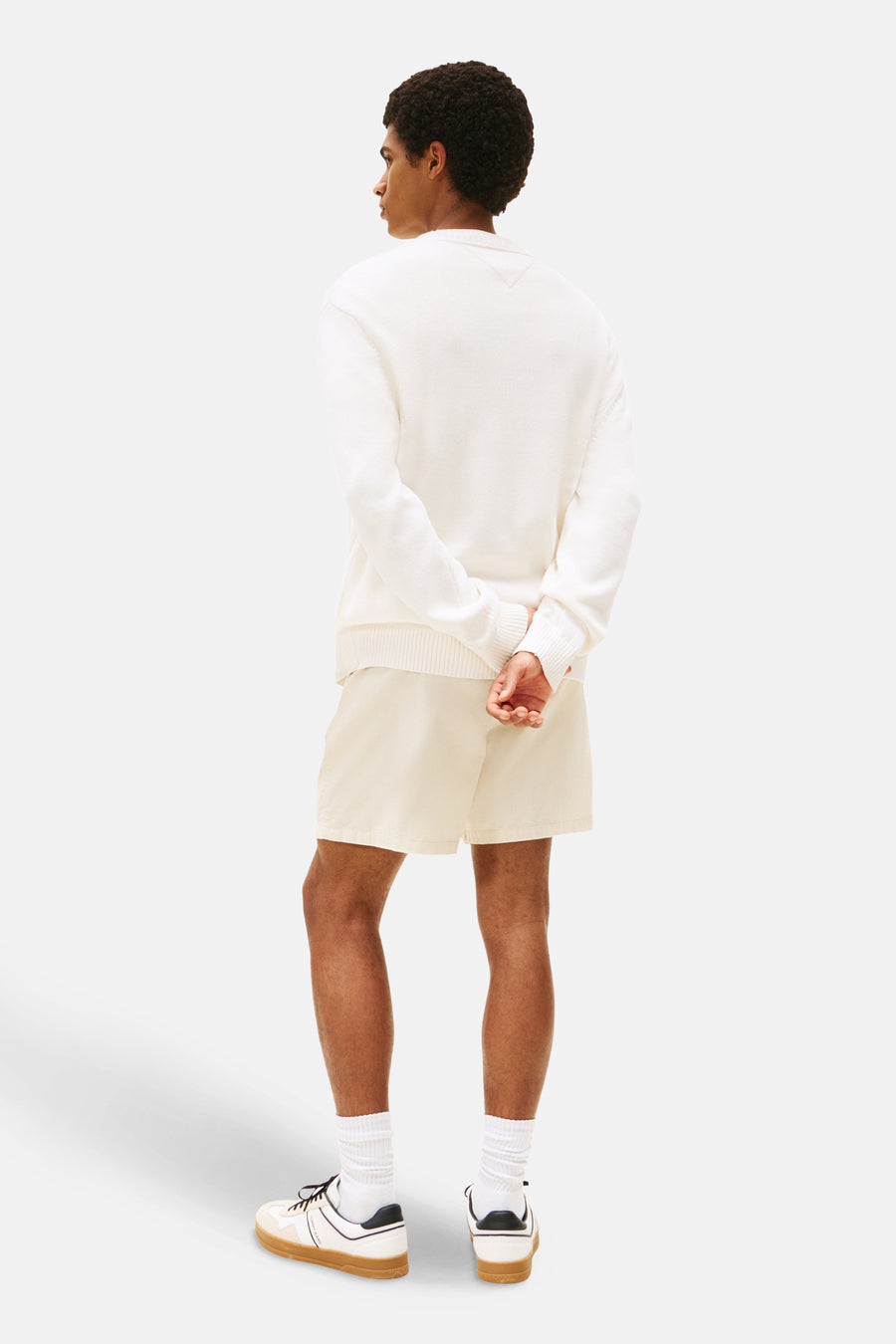 Pull met ronde hals - wit - TOMMY JEANS