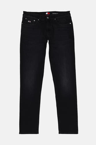 Zwarte slim fit jeans van Tommy Jeans, zonder verdere details.