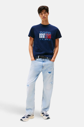 T-shirt à manches courtes - bleu - TOMMY JEANS