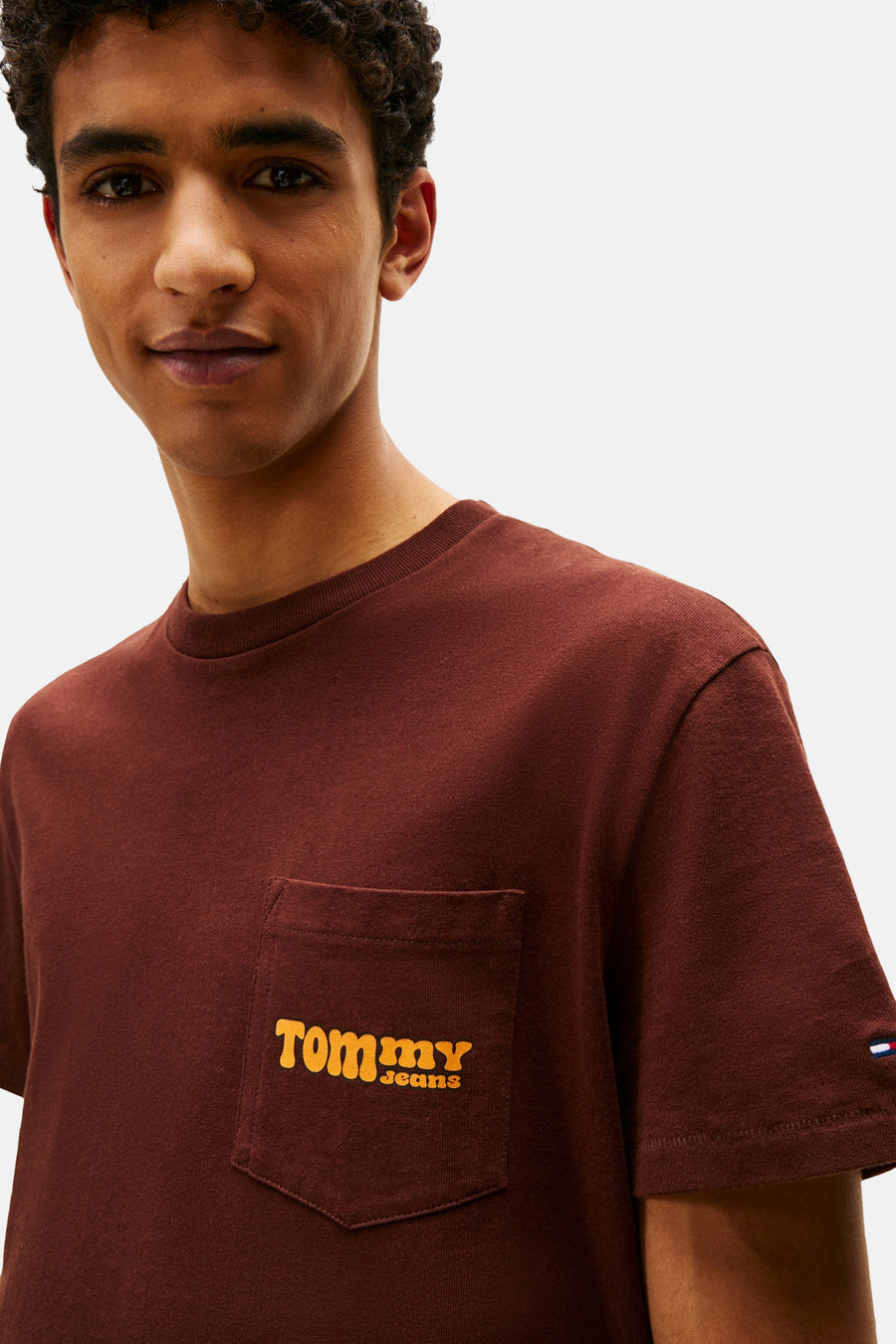 T-shirt met korte mouwen - bruin - TOMMY JEANS