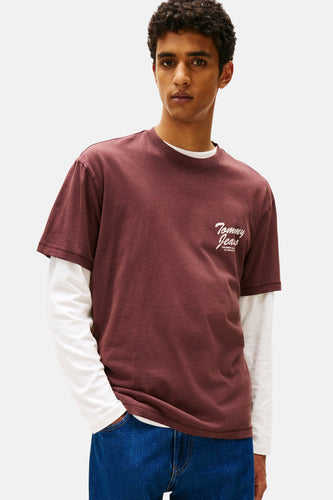 T-shirt (manches courtes) brun - TOMMY JEANS