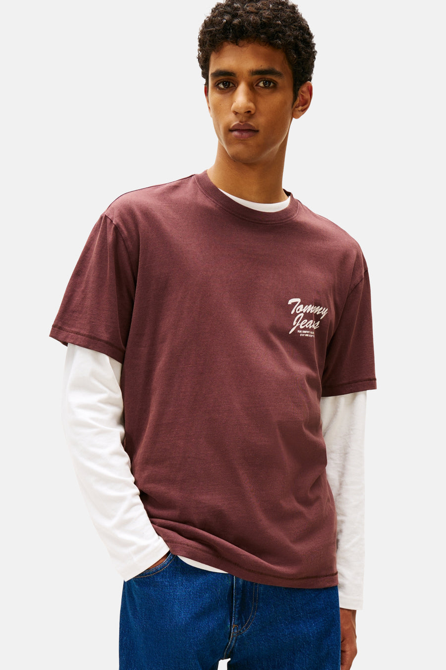 T-shirt à manches courtes - brun - TOMMY JEANS