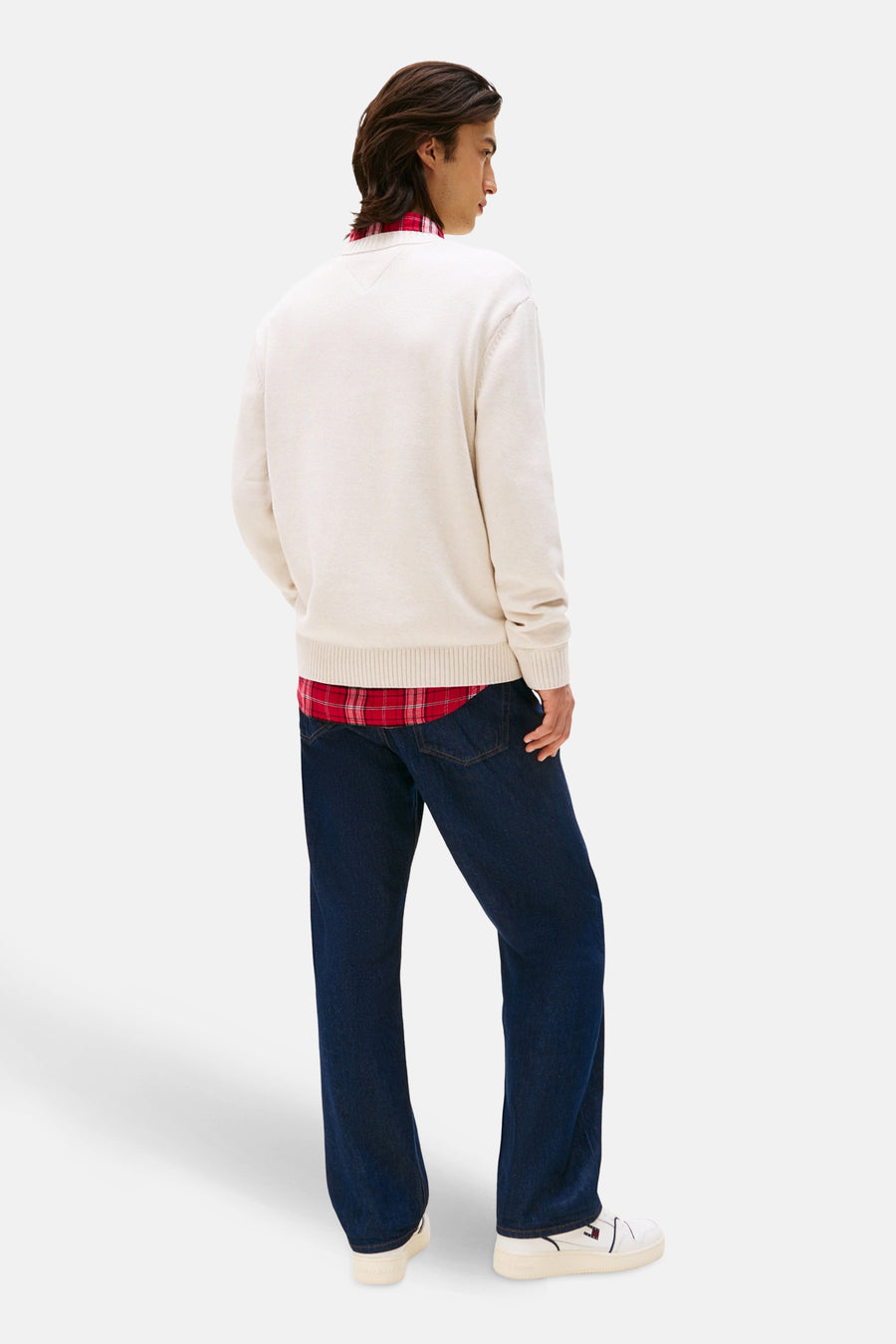 Pull met ronde hals - ecru - TOMMY JEANS