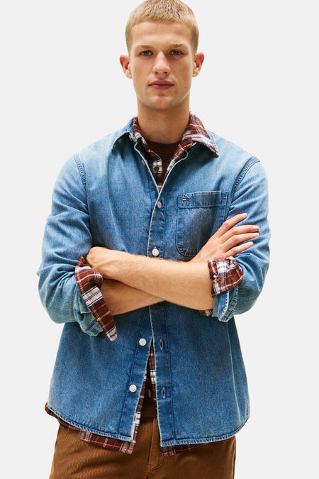 Chemise en jean mid blue denim - TOMMY JEANS