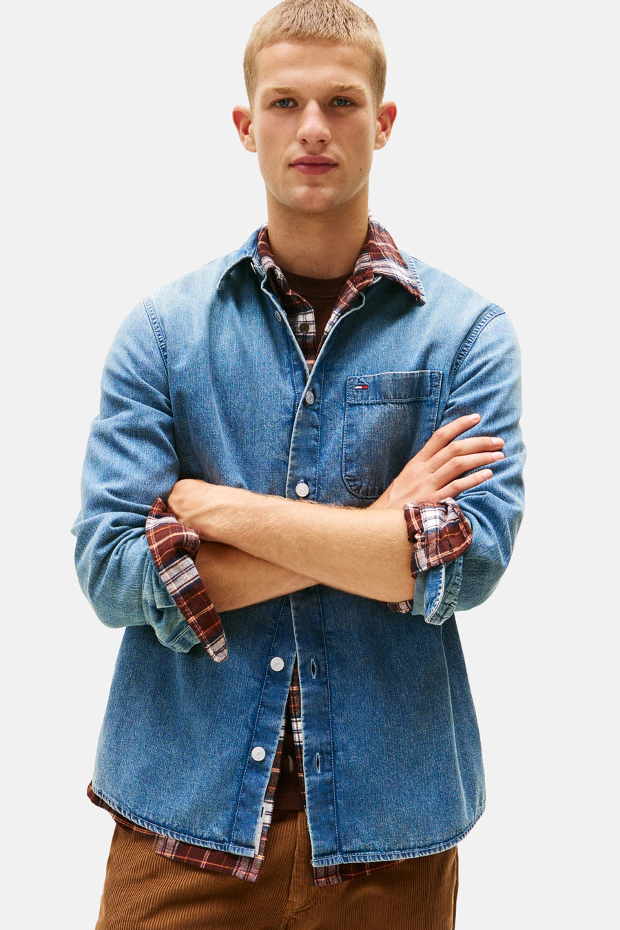 Jeanshemd - mid blue denim - TOMMY JEANS