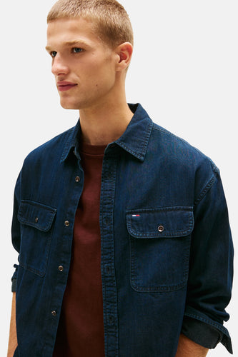Jeanshemd - dark blue denim - TOMMY JEANS